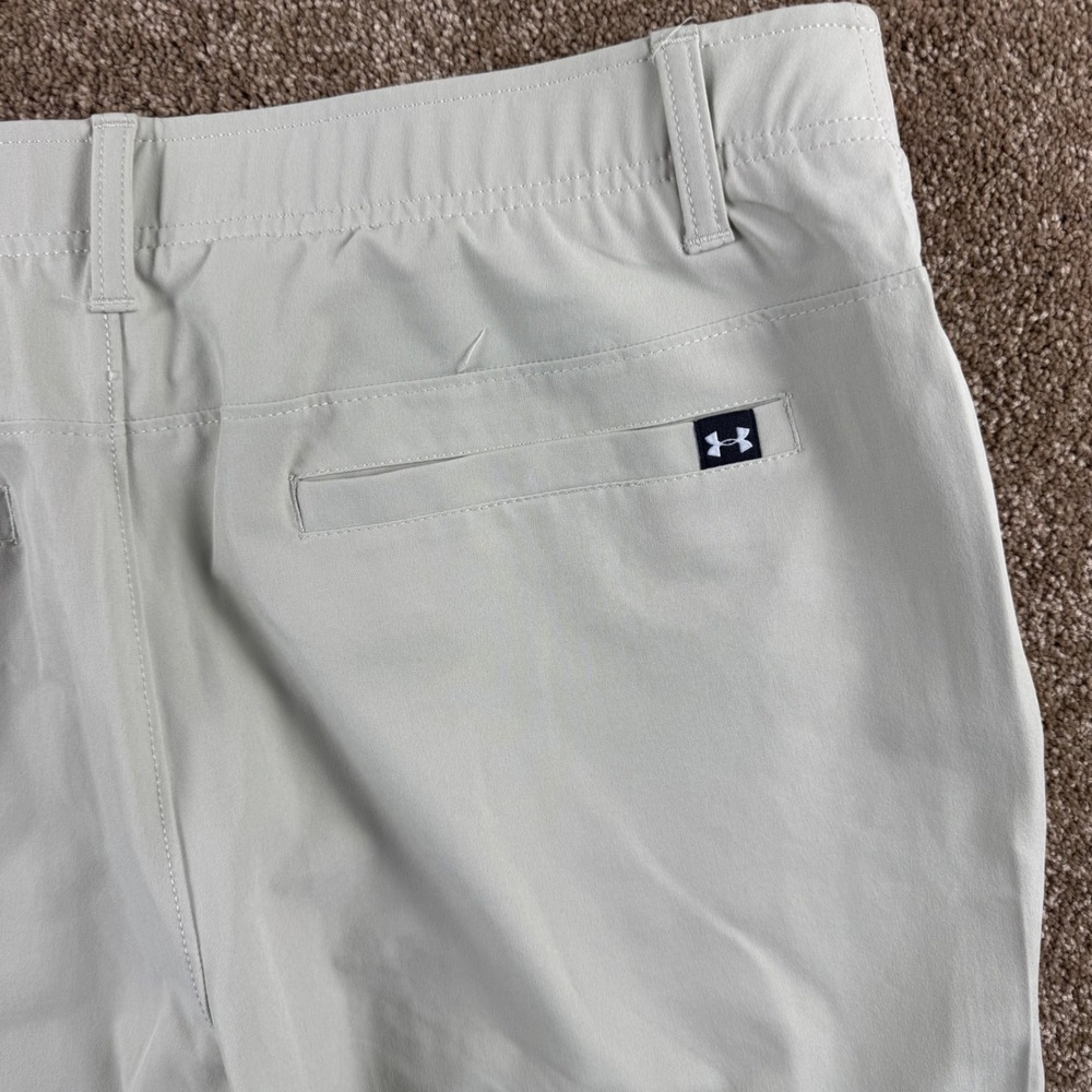 Under Armour Mens Golf Pants 36x36 Khaki Stone Performance Stretch Chino - Picture 12 of 13